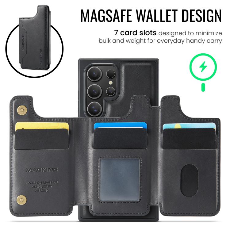 MAGKING K3 Series MagSafe RFID Card Bag Detachable Phone Case, For Samsung Galaxy S24 Ultra 5G, For Samsung Galaxy S24+ 5G, For Samsung Galaxy S24 5G, For Samsung Galaxy S23 Ultra 5G