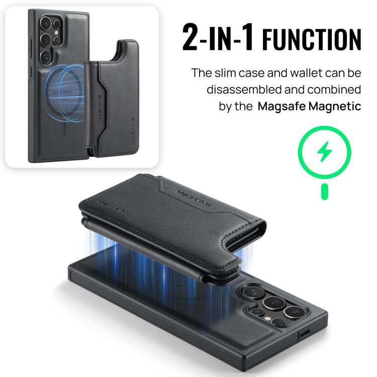 MAGKING K3 Series MagSafe RFID Card Bag Detachable Phone Case, For Samsung Galaxy S24 Ultra 5G, For Samsung Galaxy S24+ 5G, For Samsung Galaxy S24 5G, For Samsung Galaxy S23 Ultra 5G