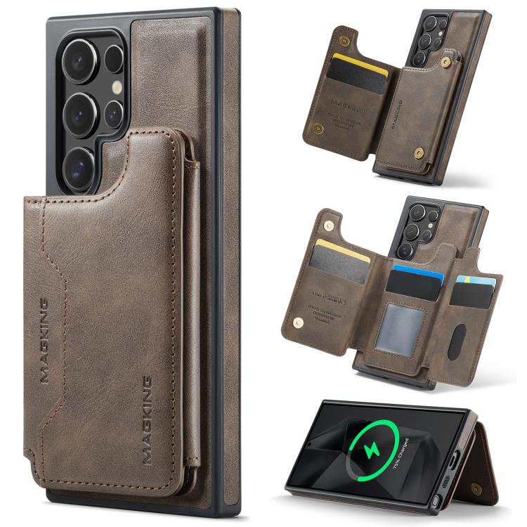 MAGKING K3 Series MagSafe RFID Card Bag Detachable Phone Case, For Samsung Galaxy S25 FE 5G, For Samsung Galaxy S25 Edge 5G, For Samsung Galaxy S25 5G, For Samsung Galaxy S25+ 5G, For Samsung Galaxy S25 Ultra 5G, For Samsung Galaxy S24 FE 5G           ...