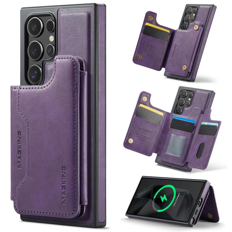 MAGKING K3 Series MagSafe RFID Card Bag Detachable Phone Case, For Samsung Galaxy S24 Ultra 5G, For Samsung Galaxy S24+ 5G, For Samsung Galaxy S24 5G, For Samsung Galaxy S23 Ultra 5G