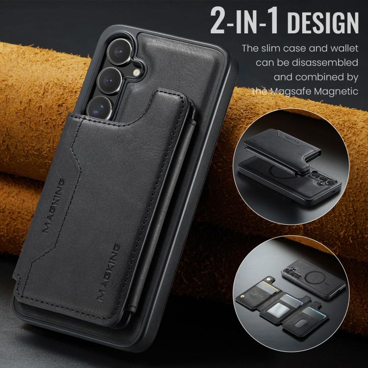 MAGKING K3 Series MagSafe RFID Card Bag Detachable Phone Case, For Samsung Galaxy S25 FE 5G, For Samsung Galaxy S25 Edge 5G, For Samsung Galaxy S25 5G, For Samsung Galaxy S25+ 5G, For Samsung Galaxy S25 Ultra 5G, For Samsung Galaxy S24 FE 5G           ...