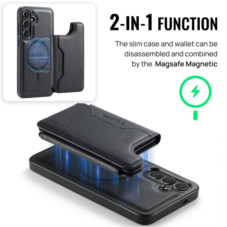 MAGKING K3 Series MagSafe RFID Card Bag Detachable Phone Case, For Samsung Galaxy S25 FE 5G, For Samsung Galaxy S25 Edge 5G, For Samsung Galaxy S25 5G, For Samsung Galaxy S25+ 5G, For Samsung Galaxy S25 Ultra 5G, For Samsung Galaxy S24 FE 5G           ...