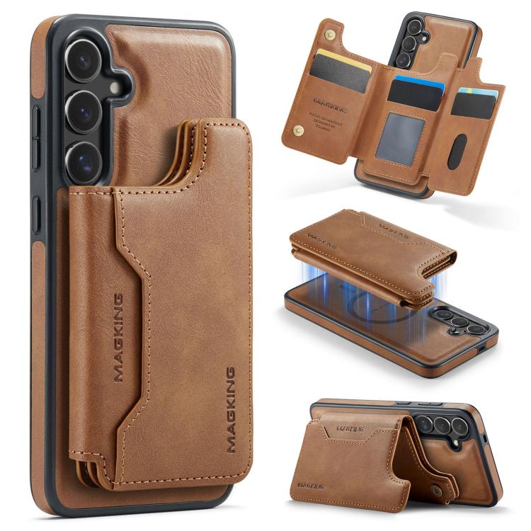 MAGKING K3 Series MagSafe RFID Card Bag Detachable Phone Case, For Samsung Galaxy S25 FE 5G, For Samsung Galaxy S25 Edge 5G, For Samsung Galaxy S25 5G, For Samsung Galaxy S25+ 5G, For Samsung Galaxy S25 Ultra 5G, For Samsung Galaxy S24 FE 5G           ...