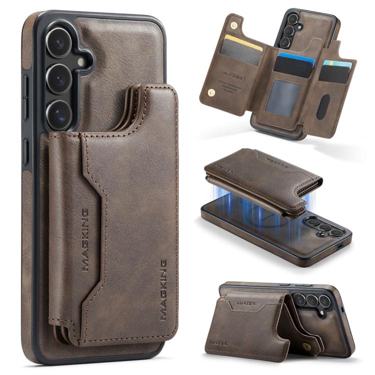 MAGKING K3 Series MagSafe RFID Card Bag Detachable Phone Case, For Samsung Galaxy S25 FE 5G, For Samsung Galaxy S25 Edge 5G, For Samsung Galaxy S25 5G, For Samsung Galaxy S25+ 5G, For Samsung Galaxy S25 Ultra 5G, For Samsung Galaxy S24 FE 5G           ...