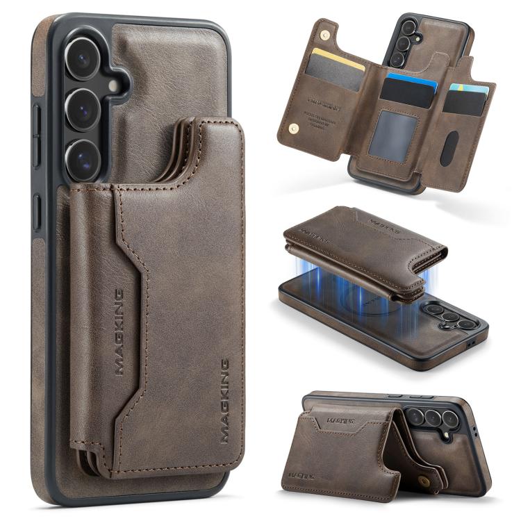 MAGKING K3 Series MagSafe RFID Card Bag Detachable Phone Case, For Samsung Galaxy S25 FE 5G, For Samsung Galaxy S25 Edge 5G, For Samsung Galaxy S25 5G, For Samsung Galaxy S25+ 5G, For Samsung Galaxy S25 Ultra 5G, For Samsung Galaxy S24 FE 5G           ...