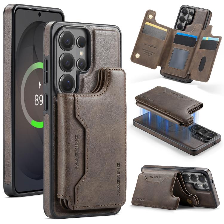 MAGKING K3 Series MagSafe RFID Card Bag Detachable Phone Case, For Samsung Galaxy S26+ 5G, For Samsung Galaxy S26 Ultra 5G, For Samsung Galaxy S26 5G, For Samsung Galaxy S25 FE 5G, For Samsung Galaxy S25 Edge 5G, For Samsung Galaxy S25 5G              ...