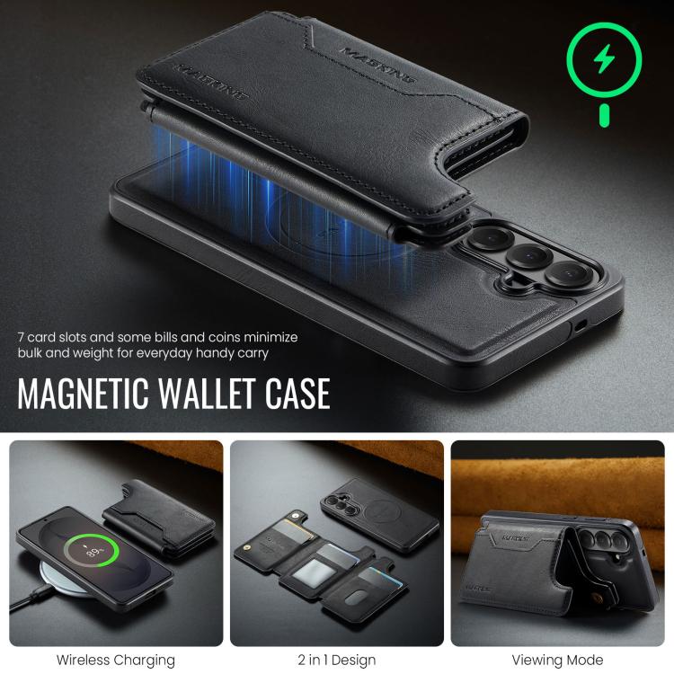 MAGKING K3 Series MagSafe RFID Card Bag Detachable Phone Case, For Samsung Galaxy S26+ 5G, For Samsung Galaxy S26 Ultra 5G, For Samsung Galaxy S26 5G, For Samsung Galaxy S25 FE 5G, For Samsung Galaxy S25 Edge 5G, For Samsung Galaxy S25 5G              ...