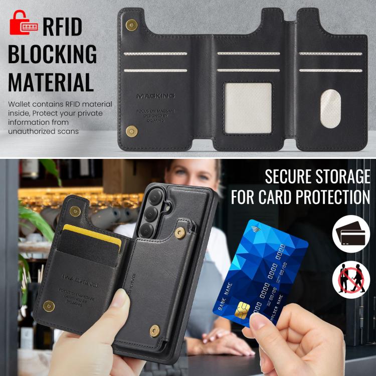 MAGKING K3 Series MagSafe RFID Card Bag Detachable Phone Case, For Samsung Galaxy S26+ 5G, For Samsung Galaxy S26 Ultra 5G, For Samsung Galaxy S26 5G, For Samsung Galaxy S25 FE 5G, For Samsung Galaxy S25 Edge 5G, For Samsung Galaxy S25 5G              ...