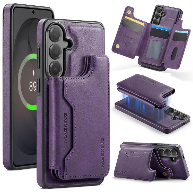 MAGKING K3 Series MagSafe RFID Card Bag Detachable Phone Case, For Samsung Galaxy S26+ 5G, For Samsung Galaxy S26 Ultra 5G, For Samsung Galaxy S26 5G, For Samsung Galaxy S25 FE 5G, For Samsung Galaxy S25 Edge 5G, For Samsung Galaxy S25 5G              ...