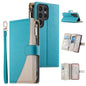 Stitching Multi-card Zipper Wallet Leather Phone Case with Short Strap, For Samsung Galaxy S24+ 5G / S25+ 5G, For Samsung Galaxy S25 Ultra 5G, For Samsung Galaxy S24 FE 5G, For Samsung Galaxy S24 Ultra 5G, For Samsung Galaxy S23 FE 5G                  ...