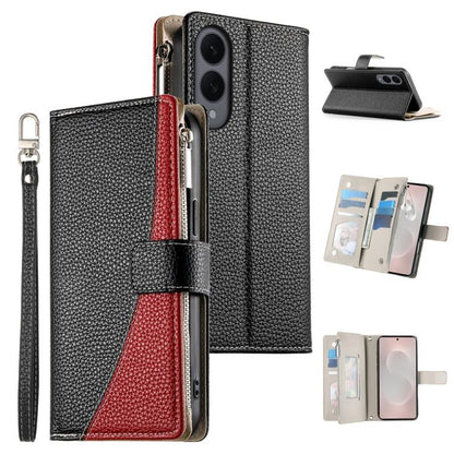 Stitching Multi-card Zipper Wallet Leather Phone Case with Short Strap, For Galaxy S26 FE 5G, For Samsung Galaxy S26+ 5G, For Samsung Galaxy S26 Edge 5G, For Samsung Galaxy S26 Ultra 5G, For Samsung Galaxy S26 5G, For Samsung Galaxy S25 FE 5G          ...