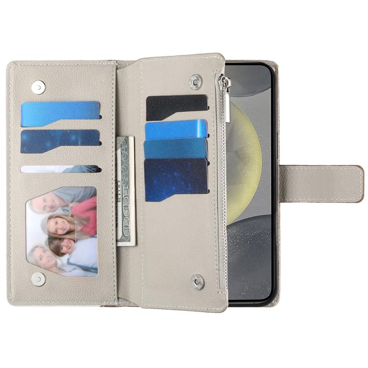 Stitching Multi-card Zipper Wallet Leather Phone Case with Short Strap, For Samsung Galaxy S24+ 5G / S25+ 5G, For Samsung Galaxy S25 Ultra 5G, For Samsung Galaxy S24 FE 5G, For Samsung Galaxy S24 Ultra 5G, For Samsung Galaxy S23 FE 5G                  ...