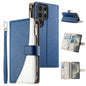 Stitching Multi-card Zipper Wallet Leather Phone Case with Short Strap, For Samsung Galaxy S24+ 5G / S25+ 5G, For Samsung Galaxy S25 Ultra 5G, For Samsung Galaxy S24 FE 5G, For Samsung Galaxy S24 Ultra 5G, For Samsung Galaxy S23 FE 5G                  ...