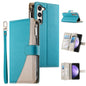 Stitching Multi-card Zipper Wallet Leather Phone Case with Short Strap, For Samsung Galaxy S24+ 5G / S25+ 5G, For Samsung Galaxy S25 Ultra 5G, For Samsung Galaxy S24 FE 5G, For Samsung Galaxy S24 Ultra 5G, For Samsung Galaxy S23 FE 5G                  ...