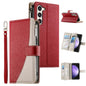 Stitching Multi-card Zipper Wallet Leather Phone Case with Short Strap, For Samsung Galaxy S24+ 5G / S25+ 5G, For Samsung Galaxy S25 Ultra 5G, For Samsung Galaxy S24 FE 5G, For Samsung Galaxy S24 Ultra 5G, For Samsung Galaxy S23 FE 5G                  ...