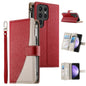 Stitching Multi-card Zipper Wallet Leather Phone Case with Short Strap, For Samsung Galaxy S24+ 5G / S25+ 5G, For Samsung Galaxy S25 Ultra 5G, For Samsung Galaxy S24 FE 5G, For Samsung Galaxy S24 Ultra 5G, For Samsung Galaxy S23 FE 5G                  ...