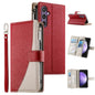 Stitching Multi-card Zipper Wallet Leather Phone Case with Short Strap, For Samsung Galaxy S24+ 5G / S25+ 5G, For Samsung Galaxy S25 Ultra 5G, For Samsung Galaxy S24 FE 5G, For Samsung Galaxy S24 Ultra 5G, For Samsung Galaxy S23 FE 5G                  ...
