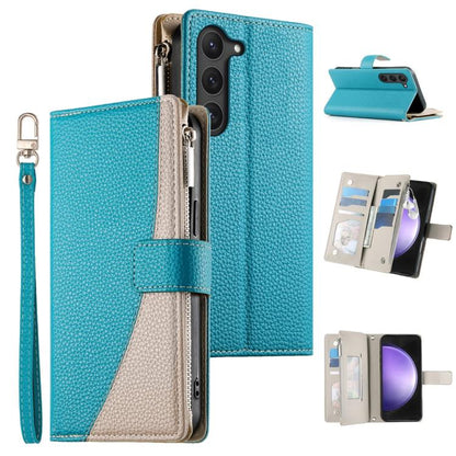 Stitching Multi-card Zipper Wallet Leather Phone Case with Short Strap, For Samsung Galaxy S24+ 5G / S25+ 5G, For Samsung Galaxy S25 Ultra 5G, For Samsung Galaxy S24 FE 5G, For Samsung Galaxy S24 Ultra 5G, For Samsung Galaxy S23 FE 5G                  ...