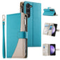 Stitching Multi-card Zipper Wallet Leather Phone Case with Short Strap, For Samsung Galaxy S24+ 5G / S25+ 5G, For Samsung Galaxy S25 Ultra 5G, For Samsung Galaxy S24 FE 5G, For Samsung Galaxy S24 Ultra 5G, For Samsung Galaxy S23 FE 5G                  ...