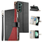 Stitching Multi-card Zipper Wallet Leather Phone Case with Short Strap, For Samsung Galaxy S20 FE, For Samsung Galaxy S22 Ultra 5G, For Samsung Galaxy S22+ 5G, For Samsung Galaxy S22 5G, For Samsung Galaxy S21 FE 5G, For Samsung Galaxy S21 5G          ...