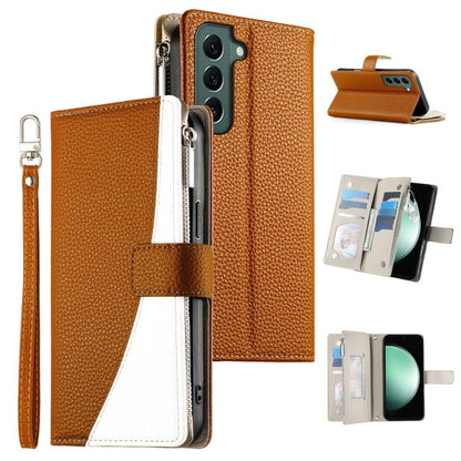 Stitching Multi-card Zipper Wallet Leather Phone Case with Short Strap, For Samsung Galaxy S20 FE, For Samsung Galaxy S22 Ultra 5G, For Samsung Galaxy S22+ 5G, For Samsung Galaxy S22 5G, For Samsung Galaxy S21 FE 5G, For Samsung Galaxy S21 5G          ...