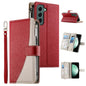 Stitching Multi-card Zipper Wallet Leather Phone Case with Short Strap, For Samsung Galaxy S20 FE, For Samsung Galaxy S22 Ultra 5G, For Samsung Galaxy S22+ 5G, For Samsung Galaxy S22 5G, For Samsung Galaxy S21 FE 5G, For Samsung Galaxy S21 5G          ...