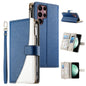 Stitching Multi-card Zipper Wallet Leather Phone Case with Short Strap, For Samsung Galaxy S20 FE, For Samsung Galaxy S22 Ultra 5G, For Samsung Galaxy S22+ 5G, For Samsung Galaxy S22 5G, For Samsung Galaxy S21 FE 5G, For Samsung Galaxy S21 5G          ...