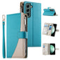Stitching Multi-card Zipper Wallet Leather Phone Case with Short Strap, For Samsung Galaxy S20 FE, For Samsung Galaxy S22 Ultra 5G, For Samsung Galaxy S22+ 5G, For Samsung Galaxy S22 5G, For Samsung Galaxy S21 FE 5G, For Samsung Galaxy S21 5G          ...