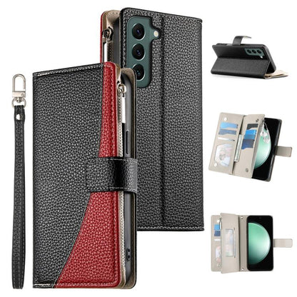 Stitching Multi-card Zipper Wallet Leather Phone Case with Short Strap, For Samsung Galaxy S20 FE, For Samsung Galaxy S22 Ultra 5G, For Samsung Galaxy S22+ 5G, For Samsung Galaxy S22 5G, For Samsung Galaxy S21 FE 5G, For Samsung Galaxy S21 5G          ...