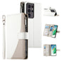 Stitching Multi-card Zipper Wallet Leather Phone Case with Short Strap, For Samsung Galaxy S20 FE, For Samsung Galaxy S22 Ultra 5G, For Samsung Galaxy S22+ 5G, For Samsung Galaxy S22 5G, For Samsung Galaxy S21 FE 5G, For Samsung Galaxy S21 5G          ...
