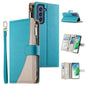 Stitching Multi-card Zipper Wallet Leather Phone Case with Short Strap, For Samsung Galaxy S20 FE, For Samsung Galaxy S22 Ultra 5G, For Samsung Galaxy S22+ 5G, For Samsung Galaxy S22 5G, For Samsung Galaxy S21 FE 5G, For Samsung Galaxy S21 5G          ...