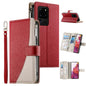 Stitching Multi-card Zipper Wallet Leather Phone Case with Short Strap, For Samsung Galaxy S20 Ultra, For Samsung Galaxy S20, For Samsung Galaxy S20+