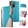 Stitching Multi-card Zipper Wallet Leather Phone Case with Short Strap, For Samsung Galaxy S20 FE, For Samsung Galaxy S22 Ultra 5G, For Samsung Galaxy S22+ 5G, For Samsung Galaxy S22 5G, For Samsung Galaxy S21 FE 5G, For Samsung Galaxy S21 5G          ...