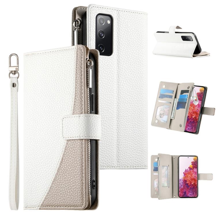 Stitching Multi-card Zipper Wallet Leather Phone Case with Short Strap, For Samsung Galaxy S20 FE, For Samsung Galaxy S22 Ultra 5G, For Samsung Galaxy S22+ 5G, For Samsung Galaxy S22 5G, For Samsung Galaxy S21 FE 5G, For Samsung Galaxy S21 5G          ...