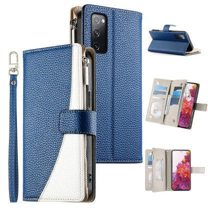 Stitching Multi-card Zipper Wallet Leather Phone Case with Short Strap, For Samsung Galaxy S20 FE, For Samsung Galaxy S22 Ultra 5G, For Samsung Galaxy S22+ 5G, For Samsung Galaxy S22 5G, For Samsung Galaxy S21 FE 5G, For Samsung Galaxy S21 5G          ...