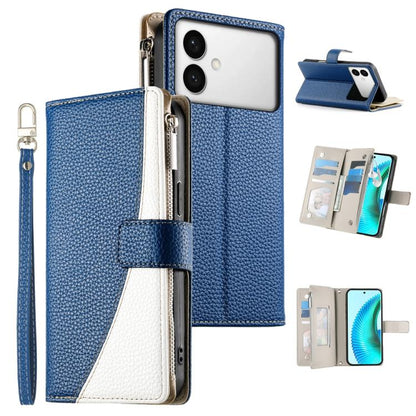 Stitching Multi-card Zipper Wallet Leather Phone Case with Short Strap, For Galaxy S26 FE 5G, For Samsung Galaxy S26+ 5G, For Samsung Galaxy S26 Edge 5G, For Samsung Galaxy S26 Ultra 5G, For Samsung Galaxy S26 5G, For Samsung Galaxy S25 FE 5G          ...