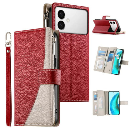 Stitching Multi-card Zipper Wallet Leather Phone Case with Short Strap, For Galaxy S26 FE 5G, For Samsung Galaxy S26+ 5G, For Samsung Galaxy S26 Edge 5G, For Samsung Galaxy S26 Ultra 5G, For Samsung Galaxy S26 5G, For Samsung Galaxy S25 FE 5G          ...