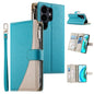 Stitching Multi-card Zipper Wallet Leather Phone Case with Short Strap, For Galaxy S26 FE 5G, For Samsung Galaxy S26+ 5G, For Samsung Galaxy S26 Edge 5G, For Samsung Galaxy S26 Ultra 5G, For Samsung Galaxy S26 5G, For Samsung Galaxy S25 FE 5G          ...