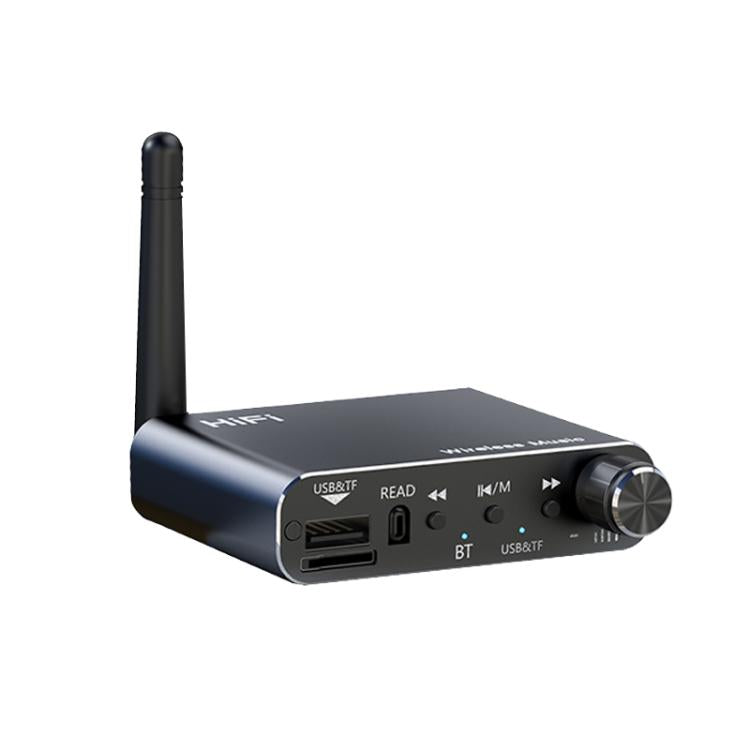 Portable Bluetooth Receiver Audio AUX Adapter Supports USB Disk, TF Card With Remote Control