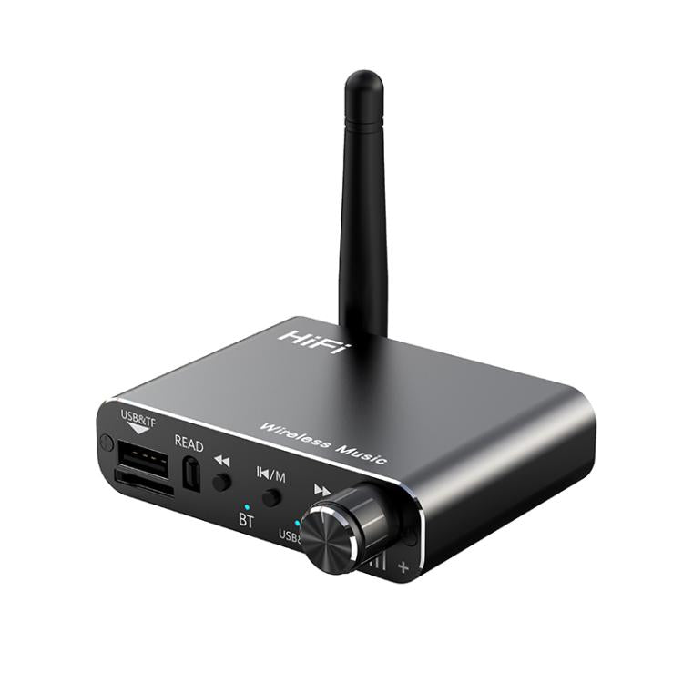 Portable Bluetooth Receiver Audio AUX Adapter Supports USB Disk, TF Card With Remote Control