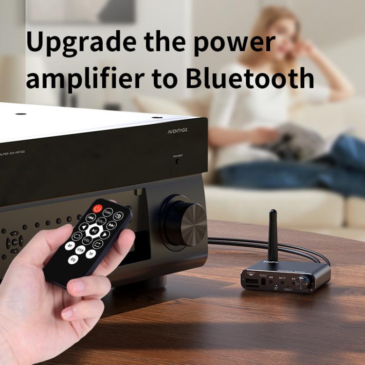 Portable Bluetooth Receiver Audio AUX Adapter Supports USB Disk, TF Card With Remote Control