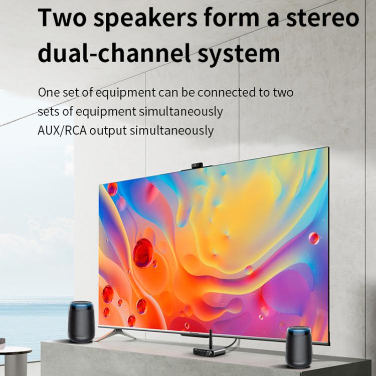 Portable Bluetooth Receiver Audio AUX Adapter Supports USB Disk, TF Card With Remote Control