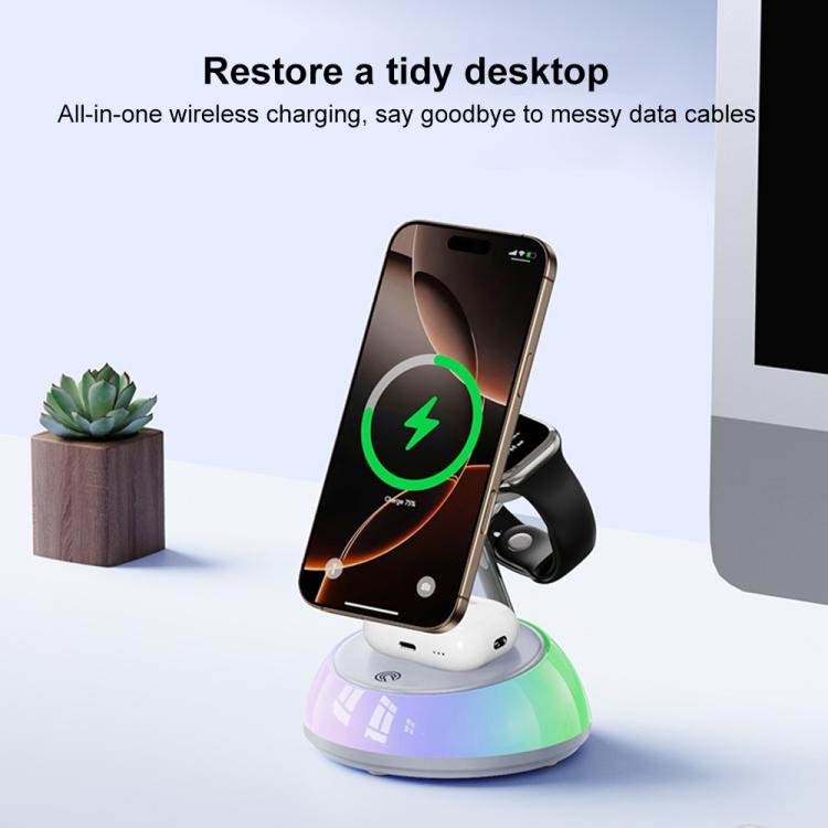 Yesido DS31 3-in-1 Magnetic Wireless Charging Stand with RGB Light