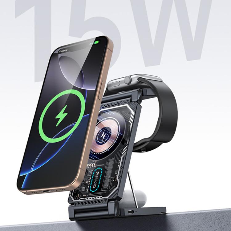 Yesido DS25 3-in-1 Foldable Magnetic Wireless Charging Station