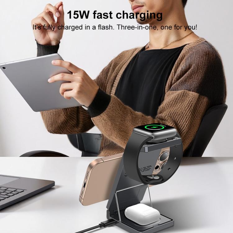 Yesido DS25 3-in-1 Foldable Magnetic Wireless Charging Station