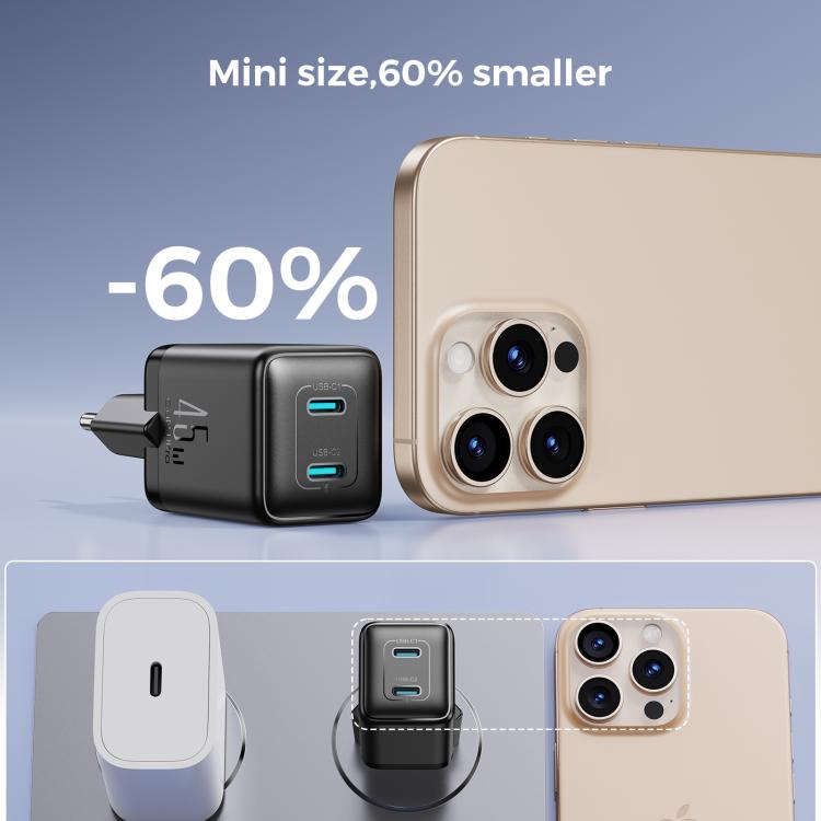 JOYROOM TCG17 45W GaN Dual USB-C / Type-C Port Mini Charger