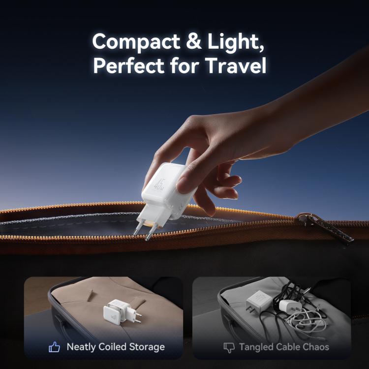 JOYROOM TCL05 45W GaN Dual USB-C / Type-C Port Mini Charger, with Cable