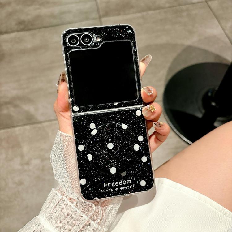 Glitter Powder Dots Pattern Phone Case with Holder