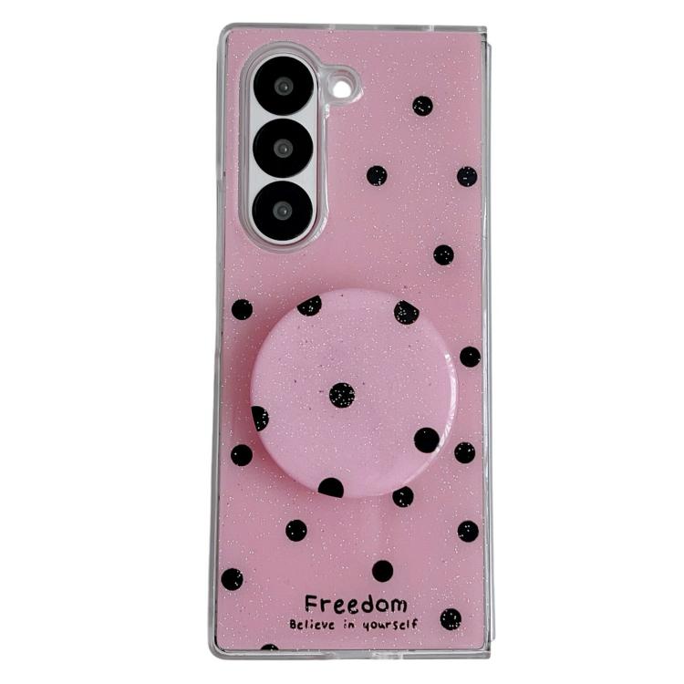 Glitter Powder Dots Pattern Phone Case with Holder