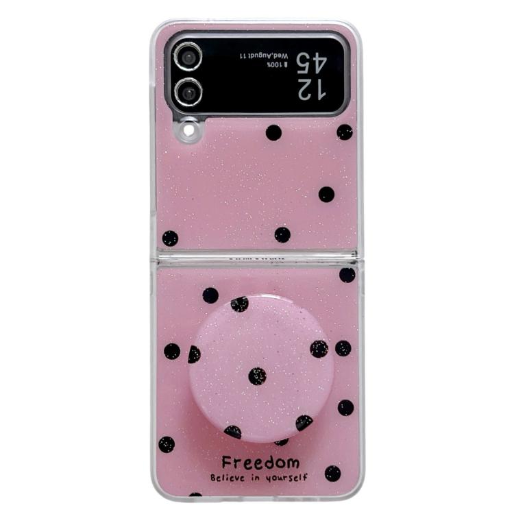 Glitter Powder Dots Pattern Phone Case with Holder
